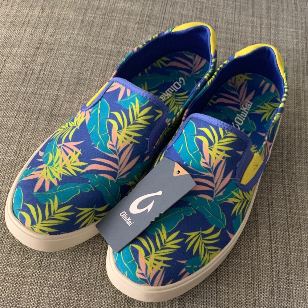 Men’s NWT OluKai Lae’Ahi Pa’i Sz 11.5 Aloha Slip Ons